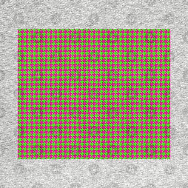 Green and Pink Houndstooth by CraftyCatz